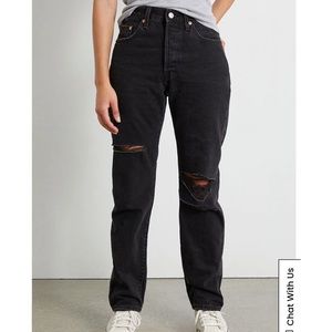 Pacsun Womens Black Ripped Jeans